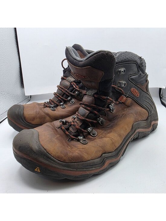 Keen Liberty Ridge Waterproof Leather Mens Hiking Boots Size 14 Brown Outdoor